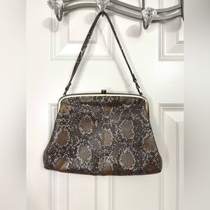HOBO - Lana Metallic Snakeskin Handle Bag